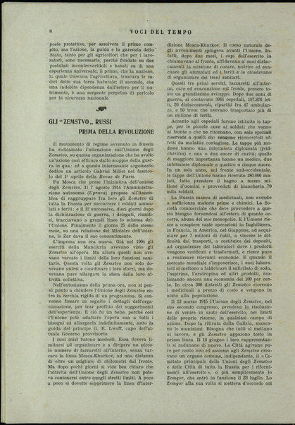 Voci del tempo : rassegna contemporanea politica e finanziaria e rivista delle riviste